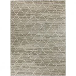 Hampton Bay Woven Diamond Gray 5 ft. x 7 ft. Trellis Indoor/Outdoor Area Rug