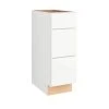 Hampton Bay Courtland Shaker Assembled 12.00 in. Drawer Bath Vanity Cabinet Only in Polar White