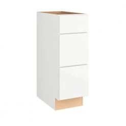Hampton Bay Courtland Shaker Assembled 12.00 in. Drawer Bath Vanity Cabinet Only in Polar White