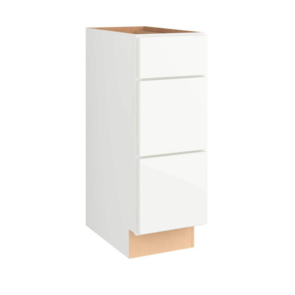Hampton Bay Courtland Shaker Assembled 12.00 in. Drawer Bath Vanity Cabinet Only in Polar White 1 Hampton Bay Courtland Shaker Assembled 12.00 in. Drawer Bath Vanity Cabinet Only in Polar White