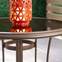 Hampton Bay Riverbrook Espresso Brown 3-Piece Outdoor Patio Aluminum Round Padded Sling Swivel Balcony Bistro Set -Hampton Bay Shop hampton bay bistro sets fm18107 ad svap 40 1000