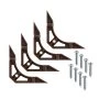 Hampton Bay 4.1 in. Brown Plastic Cabinet Corner Braces (4-Pack)