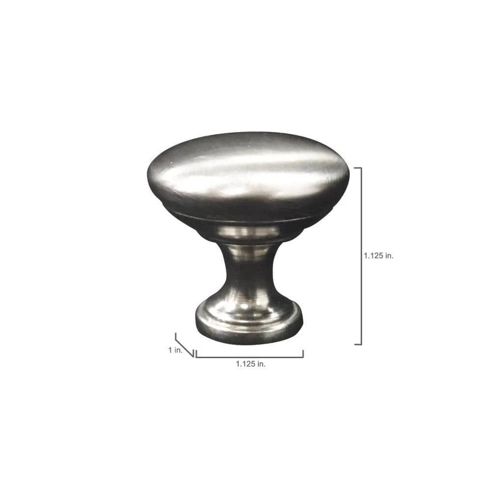 Hampton Bay Designer Series 1.125x1.125x1 in. Standard Knob in Brushed Nickel 2 Hampton Bay Designer Series 1.125x1.125x1 in. Standard Knob in Brushed Nickel - Image 2