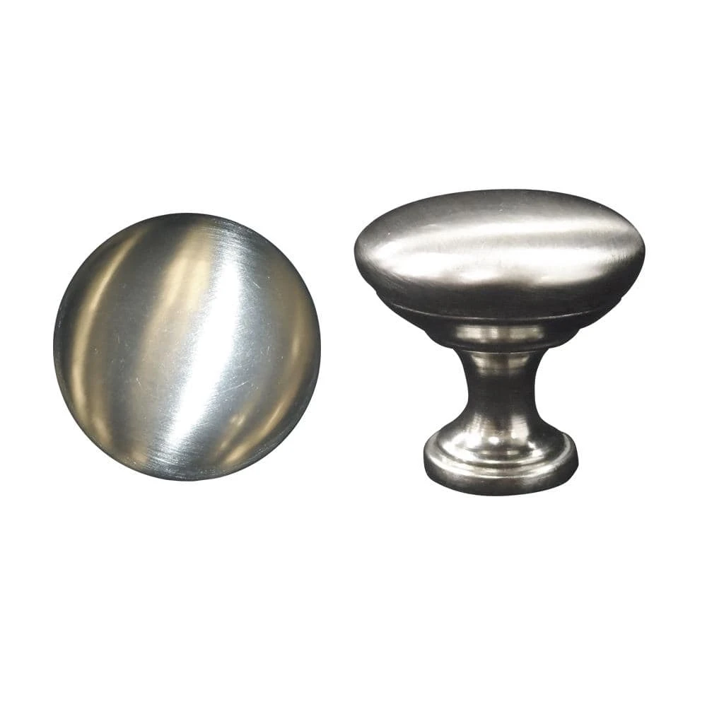 Hampton Bay Designer Series 1.125x1.125x1 in. Standard Knob in Brushed Nickel 1 Hampton Bay Designer Series 1.125x1.125x1 in. Standard Knob in Brushed Nickel