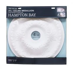 Hampton Bay 24 in. White Ceiling Medallion -Hampton Bay Shop hampton bay ceiling medallions 805144 4f 1000