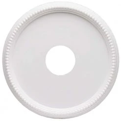 Hampton Bay 16 in. White Beaded Ceiling Medallion