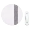 Hampton Bay Wireless Plug-In Doorbell Kit with Wireless Push Button, White with Gray Fabric
