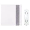 Hampton Bay Wireless Plug-In Doorbell Kit with Wireless Push Button, White with Gray Fabric