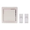 Hampton Bay Wireless Battery Operated Doorbell Kit with 2 Wireless Push Buttons, White