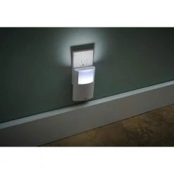 Hampton Bay Wireless Plug-In Doorbell Kit with LED Night Light and Wireless Push Button, White -Hampton Bay Shop hampton bay doorbell kits hb 7776 02 31 1000