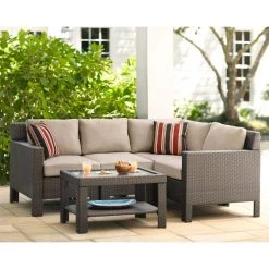 Hampton Bay 25 in. x 22 in. x 4in. Beverly Beige Replacement 2-Piece Outdoor Sectional Chair Cushion Set -Hampton Bay Shop hampton bay lounge chair cushions 89 22301 31 1000