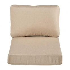 Hampton Bay 25 in. x 22 in. x 4in. Beverly Beige Replacement 2-Piece Outdoor Sectional Chair Cushion Set -Hampton Bay Shop hampton bay lounge chair cushions 89 22301 40 1000