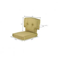 Hampton Bay 26.5 in. x 23.5 in. x 4 in. Charlottetown Green Bean Outdoor Swivel Chair Replacement Cushion -Hampton Bay Shop hampton bay lounge chair cushions 89 55644 a0 1000