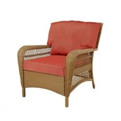 Hampton Bay Charlottetown 23 in. x 26 in. CushionGuard 2-Piece Outdoor Deep Seat Replacement Cushion Set in Quarry Red (2-Pack) -Hampton Bay Shop hampton bay lounge chair cushions 89 qr26sb 2 40 1000