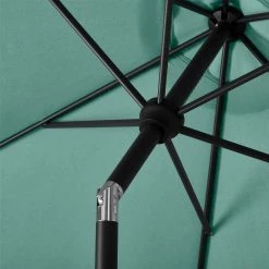 Hampton Bay 9 ft. Aluminum Market Push Button Tilt Patio Umbrella in Aloe Green -Hampton Bay Shop hampton bay market umbrellas 9800 01567811 40 1000