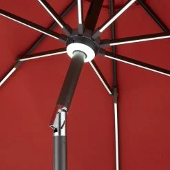 Hampton Bay 9 ft. Aluminum Market Solar Tilt Patio Umbrella in Chili -Hampton Bay Shop hampton bay market umbrellas it827v1 1d 1000