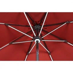 Hampton Bay 9 ft. Aluminum Market Solar Tilt Patio Umbrella in Chili -Hampton Bay Shop hampton bay market umbrellas it827v1 44 1000