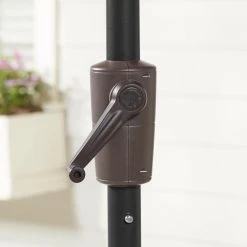 Hampton Bay 9 ft. Aluminum Market Solar Tilt Patio Umbrella in Chili -Hampton Bay Shop hampton bay market umbrellas it827v1 66 1000