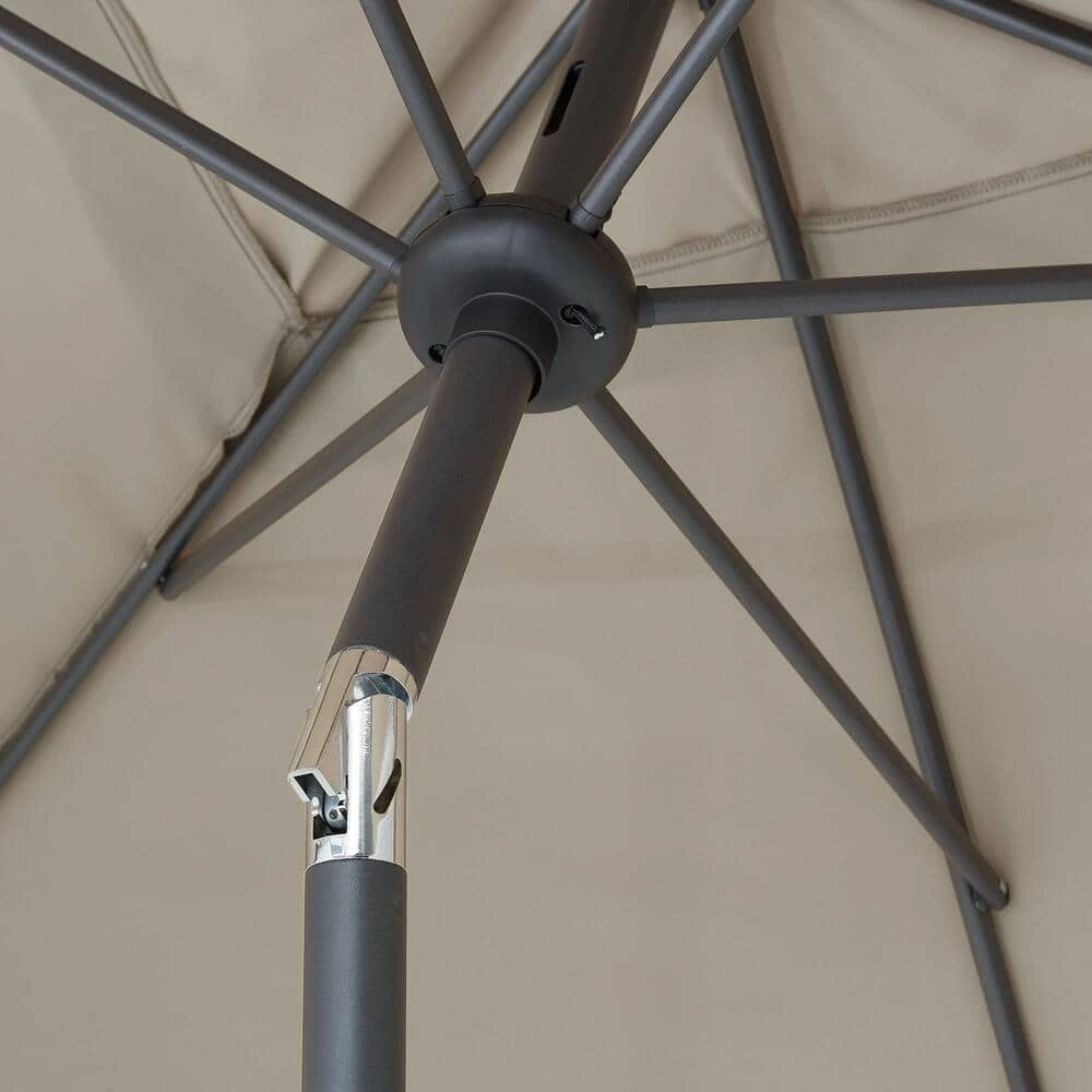 Hampton Bay 6.5 ft. x 10 ft. Aluminum Market Tilt Patio Umbrella in Riverbed 4 Hampton Bay 6.5 ft. x 10 ft. Aluminum Market Tilt Patio Umbrella in Riverbed - Image 4