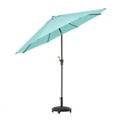 Hampton Bay 9 ft. Aluminum Market Crank and Tilt Patio Umbrella in Haze Blue -Hampton Bay Shop hampton bay market umbrellas uca171057 haze 40 1000