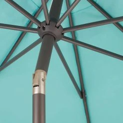 Hampton Bay 9 ft. Aluminum Market Crank and Tilt Patio Umbrella in Haze Blue -Hampton Bay Shop hampton bay market umbrellas uca171057 haze a0 1000