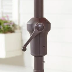 Hampton Bay 9 ft. Aluminum Market Crank and Tilt Patio Umbrella in Ruby -Hampton Bay Shop hampton bay market umbrellas uca171057 ruby 1d 1000