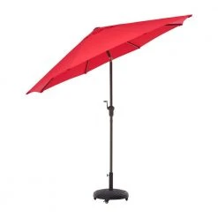 Hampton Bay 9 ft. Aluminum Market Crank and Tilt Patio Umbrella in Ruby -Hampton Bay Shop hampton bay market umbrellas uca171057 ruby 40 1000