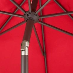 Hampton Bay 9 ft. Aluminum Market Crank and Tilt Patio Umbrella in Ruby -Hampton Bay Shop hampton bay market umbrellas uca171057 ruby a0 1000