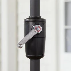 Hampton Bay 9 ft. Aluminum Market Crank and Tilt Patio Umbrella in Riverbed Taupe 9 Hampton Bay 9 ft. Aluminum Market Crank and Tilt Patio Umbrella in Riverbed Taupe -Hampton Bay Shop hampton bay market umbrellas uca171057 rvb 1d 1000