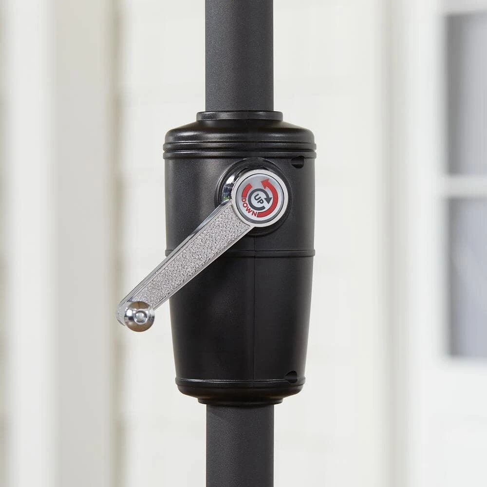 Hampton Bay 9 ft. Aluminum Market Crank and Tilt Patio Umbrella in Riverbed Taupe 5 Hampton Bay 9 ft. Aluminum Market Crank and Tilt Patio Umbrella in Riverbed Taupe - Image 5