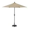 Hampton Bay 9 ft. Aluminum Market Crank and Tilt Patio Umbrella in Riverbed Taupe