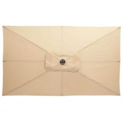 Hampton Bay 10 ft. x 6 ft. Aluminum Solar Outdoor Patio Umbrella in Cafe Tan -Hampton Bay Shop hampton bay market umbrellas yjauc 171 rc2 40 1000