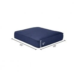 Hampton Bay Spring Haven 23 in. x 19 in. CushionGuard Outdoor Ottoman Replacement Cushion in Midnight -Hampton Bay Shop hampton bay ottoman cushions 89 20302mb 40 1000