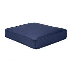 Hampton Bay Spring Haven 23 in. x 19 in. CushionGuard Outdoor Ottoman Replacement Cushion in Midnight