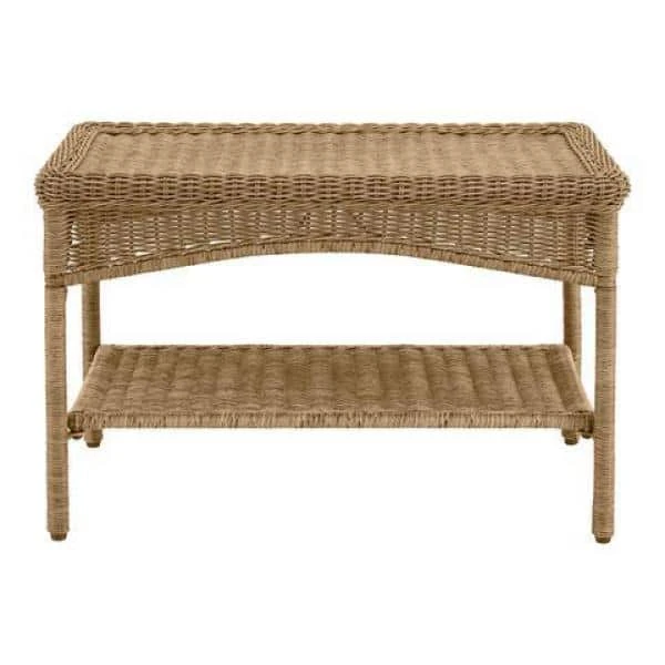 Hampton Bay Rosemont Light Brown Rectangular Steel Wicker Outdoor Patio Coffee Table 1 Hampton Bay Rosemont Light Brown Rectangular Steel Wicker Outdoor Patio Coffee Table