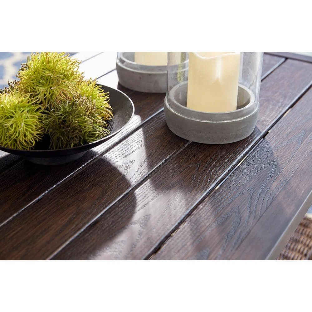 Hampton Bay Beacon Park Wicker Outdoor Patio Coffee Table with Slat Top 6 Hampton Bay Beacon Park Wicker Outdoor Patio Coffee Table with Slat Top - Image 6