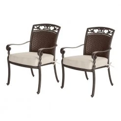 Hampton Bay 20 in. x 20 in. CushionGuard Putty Trapezoid Outdoor Dining Chair Replacement Seat Cushion (2-Pack) 5 Hampton Bay 20 in. x 20 in. CushionGuard Putty Trapezoid Outdoor Dining Chair Replacement Seat Cushion (2-Pack) -Hampton Bay Shop hampton bay outdoor dining chair cushions 89 pu19mt 40 1000