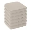 Hampton Bay 20.5 in. x 19.5 in. Putty Outdoor Trapezoid Seat Cushion (6-Pack)