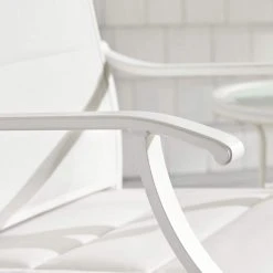 Hampton Bay Riverbrook Shell White Swivel Aluminum Padded Sling Outdoor Patio Dining Chairs (2-Pack) -Hampton Bay Shop hampton bay outdoor dining chairs fm18107 al svc 1d 1000