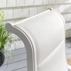 Hampton Bay Riverbrook Shell White Swivel Aluminum Padded Sling Outdoor Patio Dining Chairs (2-Pack) -Hampton Bay Shop hampton bay outdoor dining chairs fm18107 al svc 40 1000