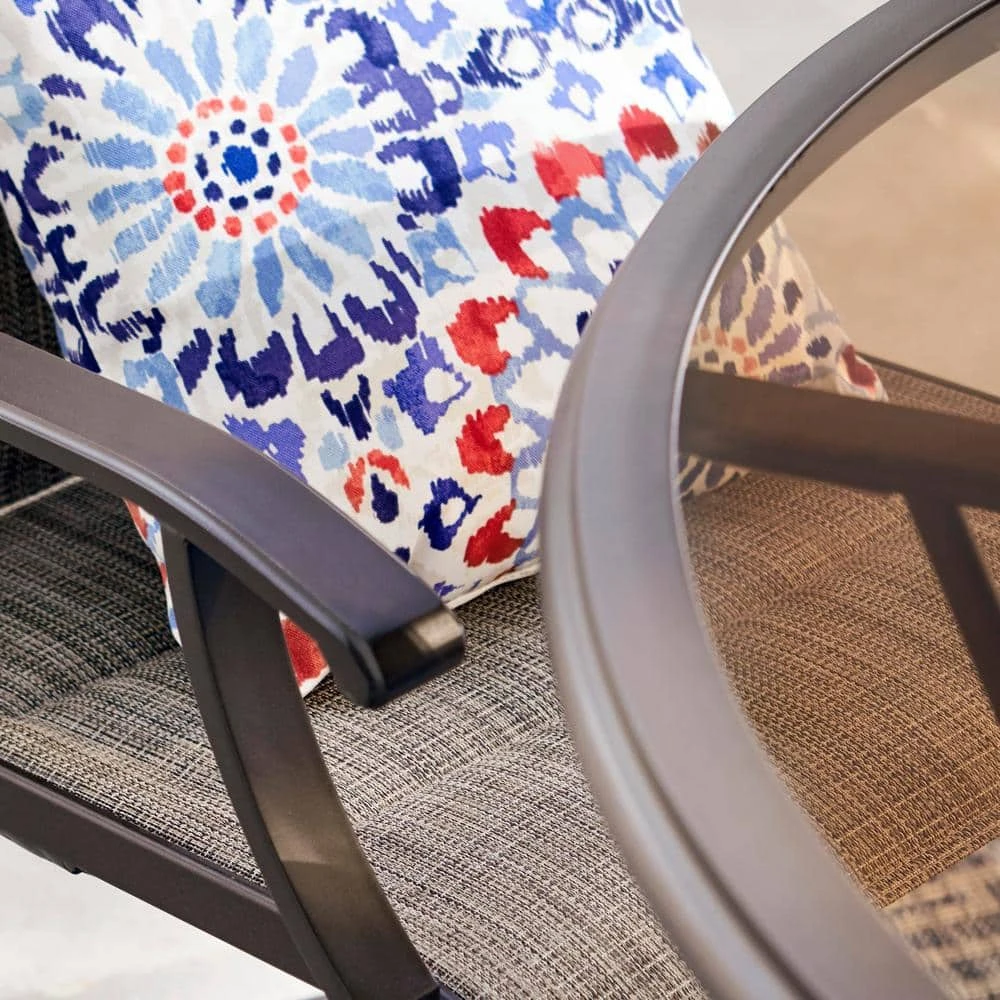 Hampton Bay Riverbrook Espresso Brown Swivel Steel Padded Sling Outdoor Patio Dining Chairs (2-Pack) 3 Hampton Bay Riverbrook Espresso Brown Swivel Steel Padded Sling Outdoor Patio Dining Chairs (2-Pack) - Image 3