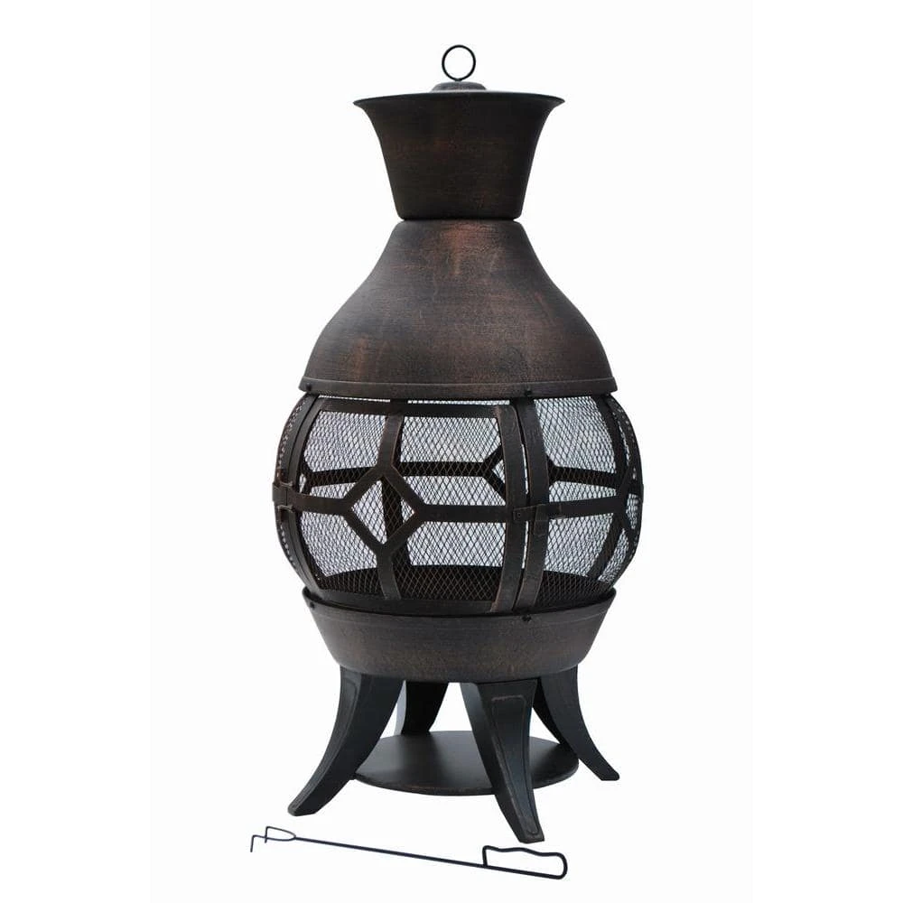 Hampton Bay Lokia 20 in. Cast Iron Chimenea 1 Hampton Bay Lokia 20 in. Cast Iron Chimenea