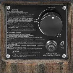 Hampton Bay 27 in. W x 24 in. H Round Barrel Fire Table -Hampton Bay Shop hampton bay outdoor fireplaces fp21557 m 1f 1000