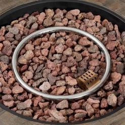 Hampton Bay 27 in. W x 24 in. H Round Barrel Fire Table -Hampton Bay Shop hampton bay outdoor fireplaces fp21557 m fa 1000