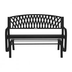 Hampton Bay Flintridge Black Outdoor Patio Glider -Hampton Bay Shop hampton bay outdoor gliders l dnc1418pst a 40 1000