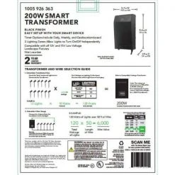 Hampton Bay 200 W Smart Hubspace Landscape Transformer -Hampton Bay Shop hampton bay outdoor lighting accessories hb 200 1215wifi d4 1000