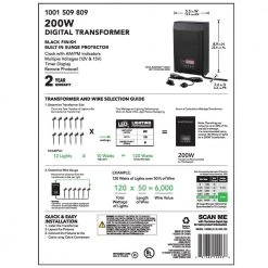 Hampton Bay Low-Voltage 200-Watt Landscape Transformer -Hampton Bay Shop hampton bay outdoor lighting accessories sl 200 12a fa 1000