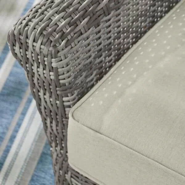 Hampton Bay Chasewood Brown Wicker Outdoor Patio Stationary Lounge Chair with CushionGuard Biscuit Cushions 4 Hampton Bay Chasewood Brown Wicker Outdoor Patio Stationary Lounge Chair with CushionGuard Biscuit Cushions - Image 4