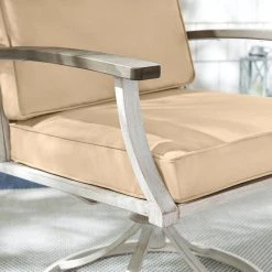 Hampton Bay Marina Point White Steel Outdoor Patio Swivel Lounge Chair with CushionGuard Surf Blue Cushions (2-Pack) -Hampton Bay Shop hampton bay outdoor lounge chairs gc 41019 ssp a0 1000