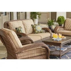 Hampton Bay 24 in. x 27.5 in. x 3.6 in. Beacon Park Toffee Replacement Outdoor Loveseat Cushions -Hampton Bay Shop hampton bay outdoor loveseat cushions frs80812cl zd 31 1000